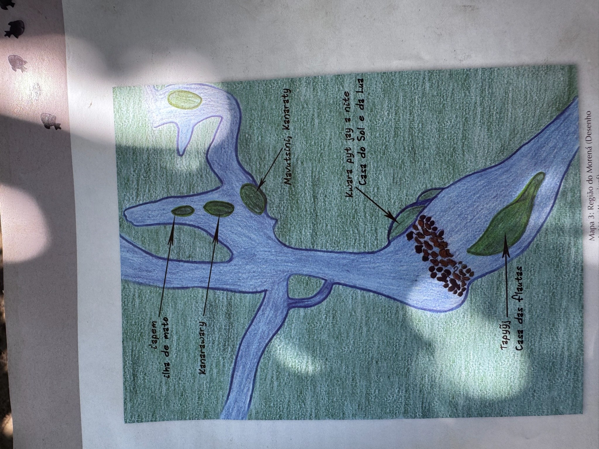 Esboço de grafismo em tela