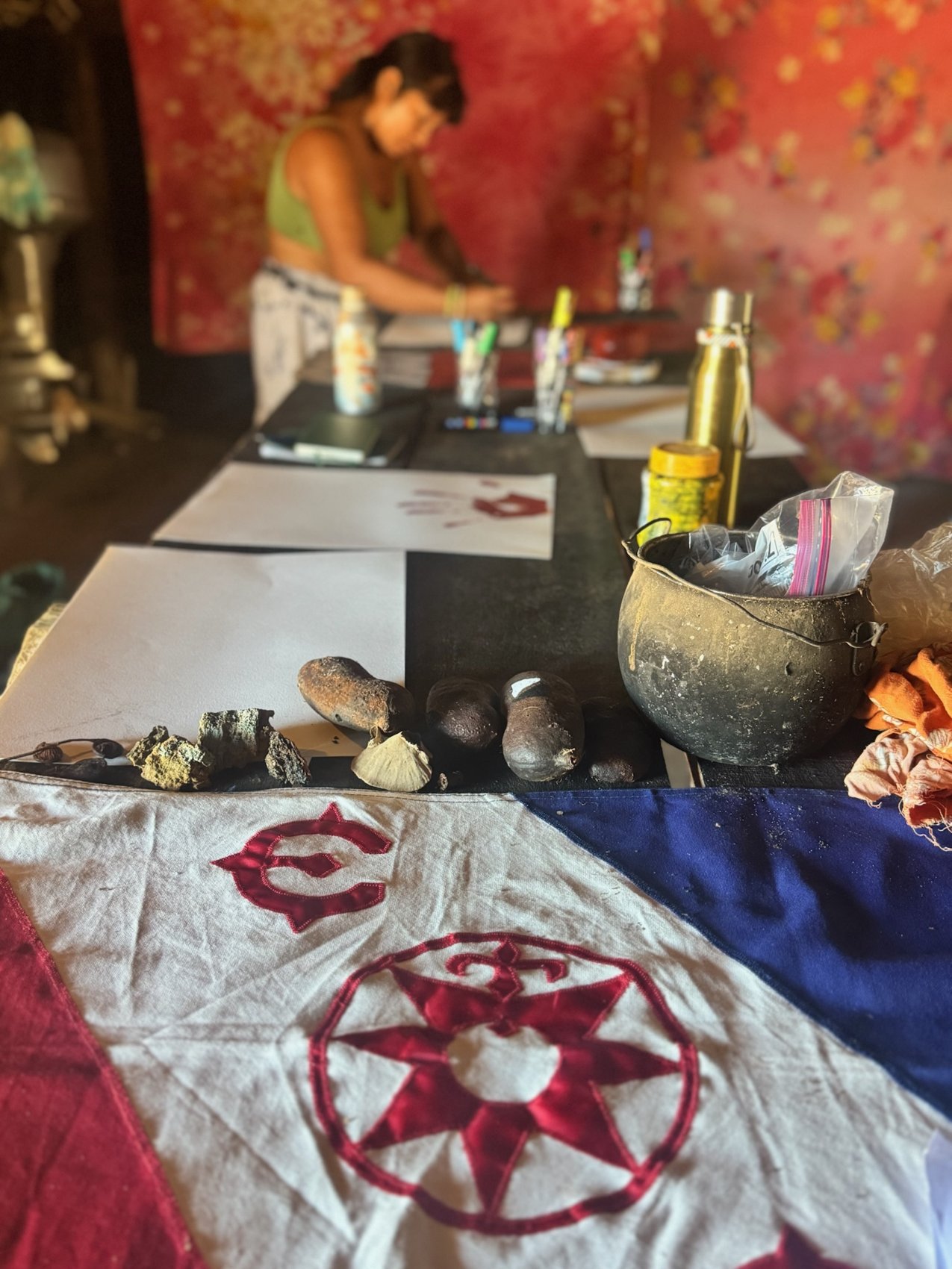 Painéis de grafismos Kamayurá
