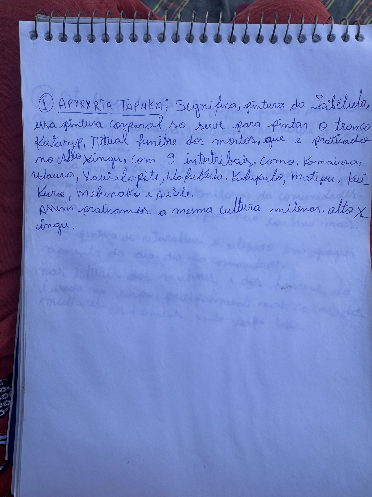 Ficha manuscrita 2 — WARAKUMIA TAPAKA