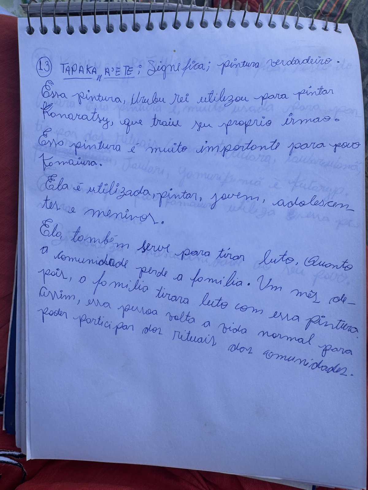 Ficha manuscrita 14 — KANINEA ROTOWAPE